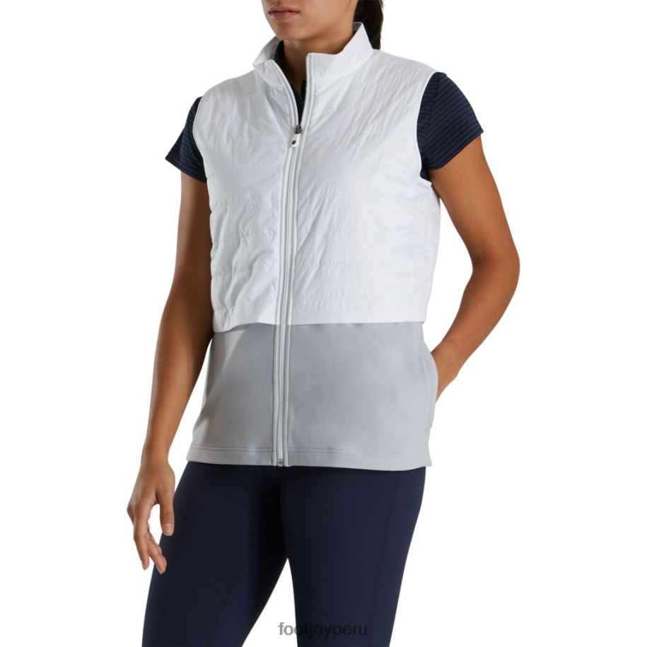blanco Footjoy Chaleco aislante en capas para mujer, estilo de temporada anterior, blanco 8V0403000