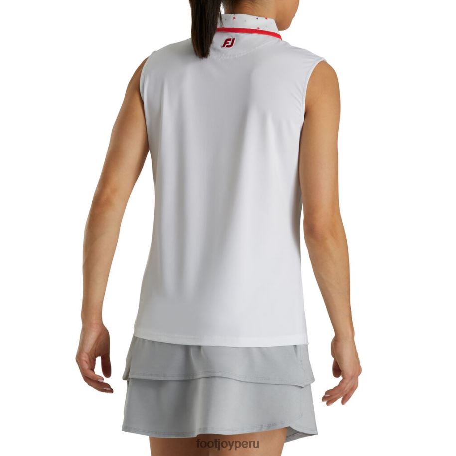 blanco Footjoy sin mangas estampado día de canada mujer-estilo temporada anterior blanco 8V0402988