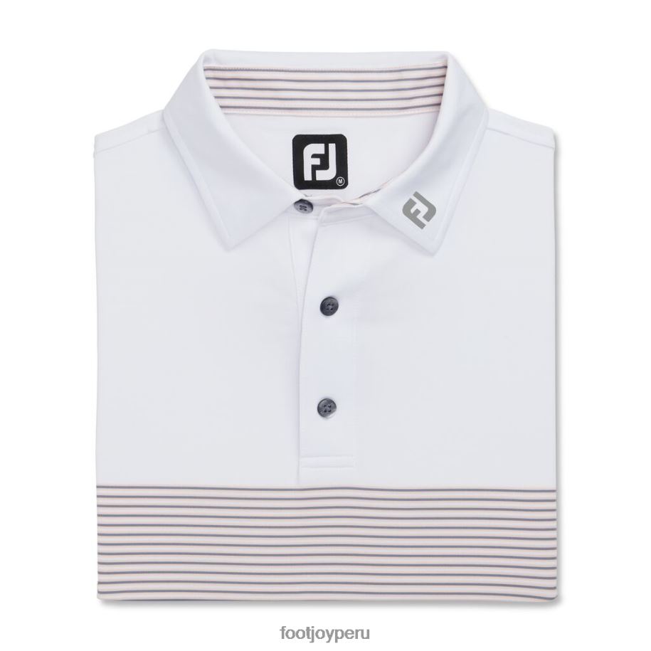 blanco-grafito-cuarzo rosa Footjoy bloque de color lisle cuello propio-estilo de temporada anterior blanco-grafito-cuarzo rosa 8V0402873