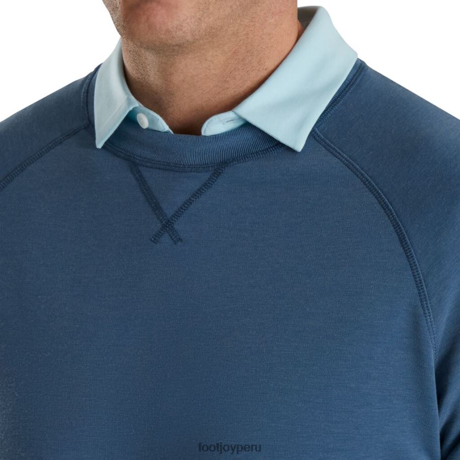 brezo de tinta Footjoy French terry cuello redondo, estilo de temporada anterior, tinta jaspeada 8V0402883