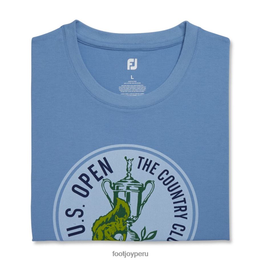 cielo azul Footjoy 2022 ee.uu. Camiseta con gráfico de círculo abierto, estilo de temporada anterior, azul cielo. 8V0402302