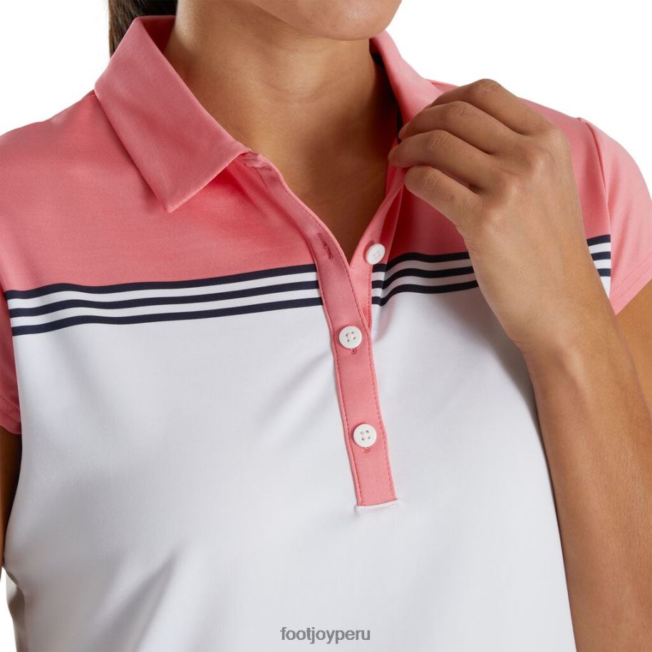 coral blanco brillante Footjoy Blanco-coral brillante manga japonesa color block mujer-estilo de la temporada anterior 8V0402998