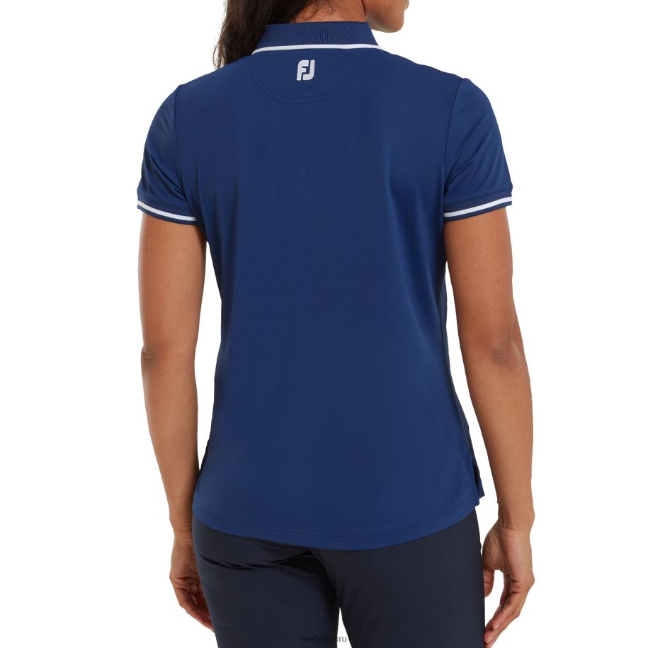 abierto azul Footjoy polo abierto azul con cremallera abierta mujer 8V040584