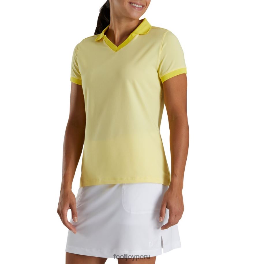 amarillo Footjoy amarillo extremo en extremo cuello abierto mujeres 8V0402418