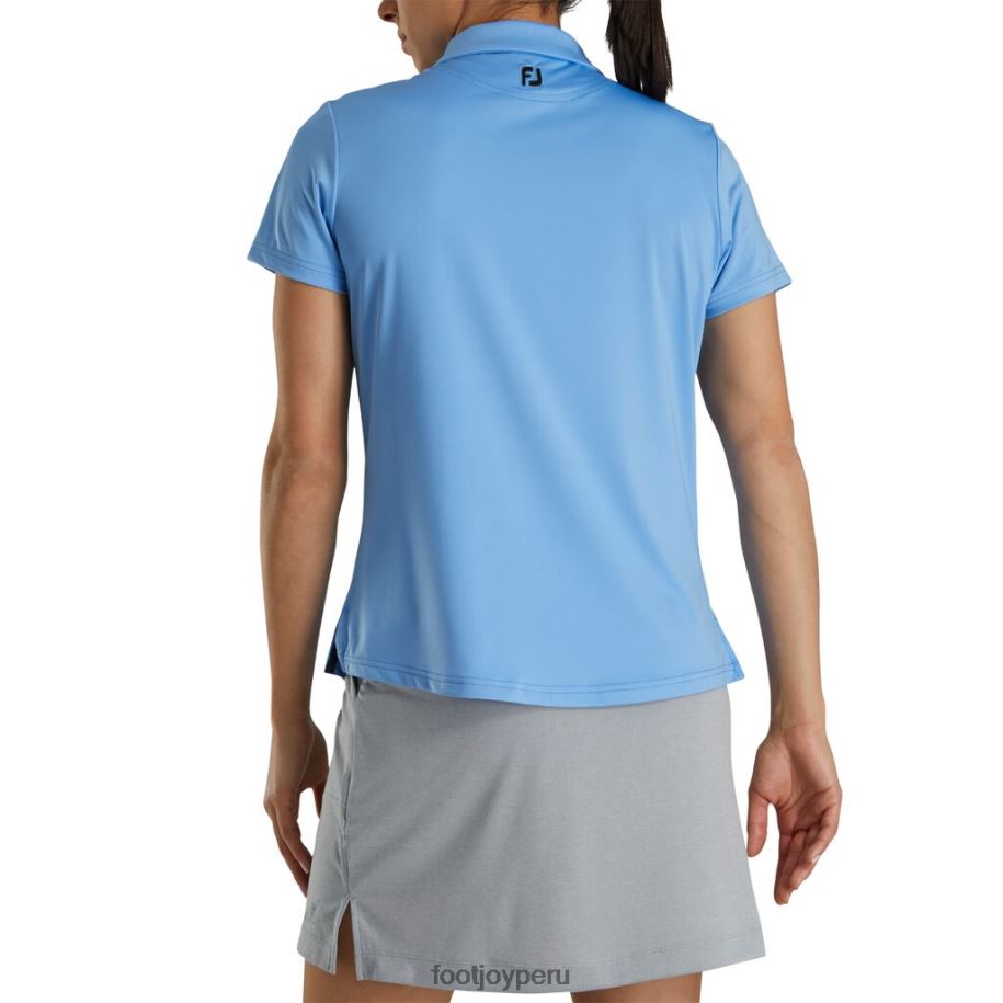 azul claro Footjoy Lisle liso azul claro - cuello fj tour mujer 8V0402407