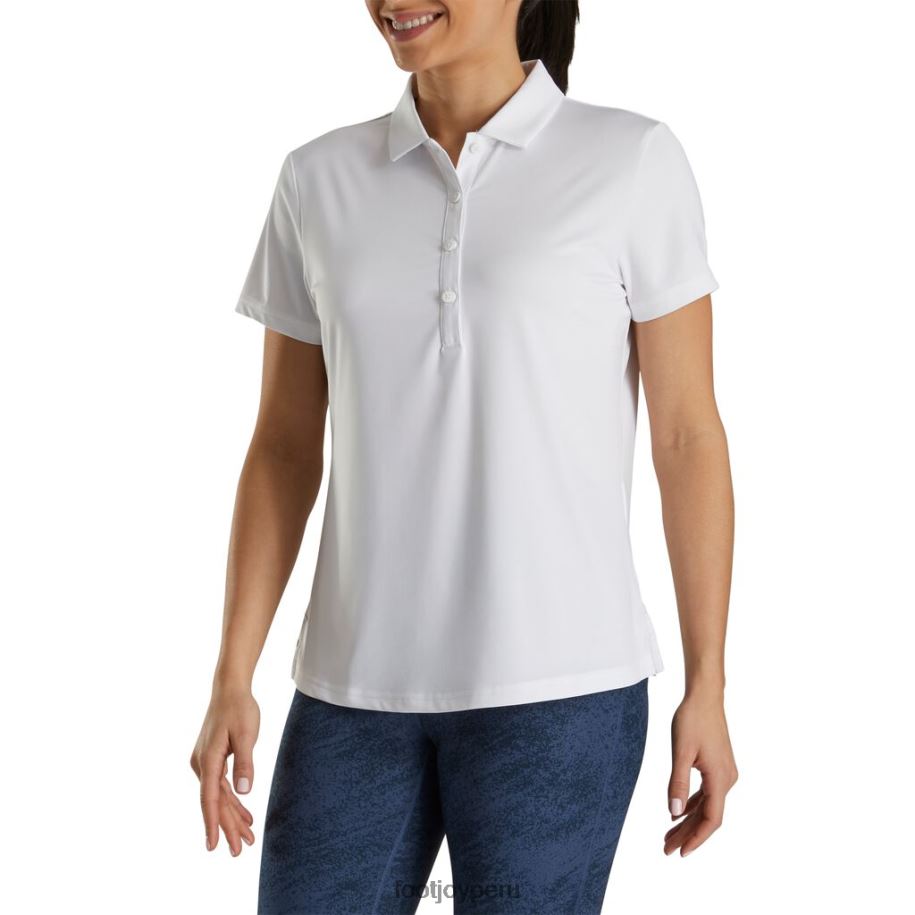 blanco Footjoy cuello liso lisle mujer blanco 8V0402410