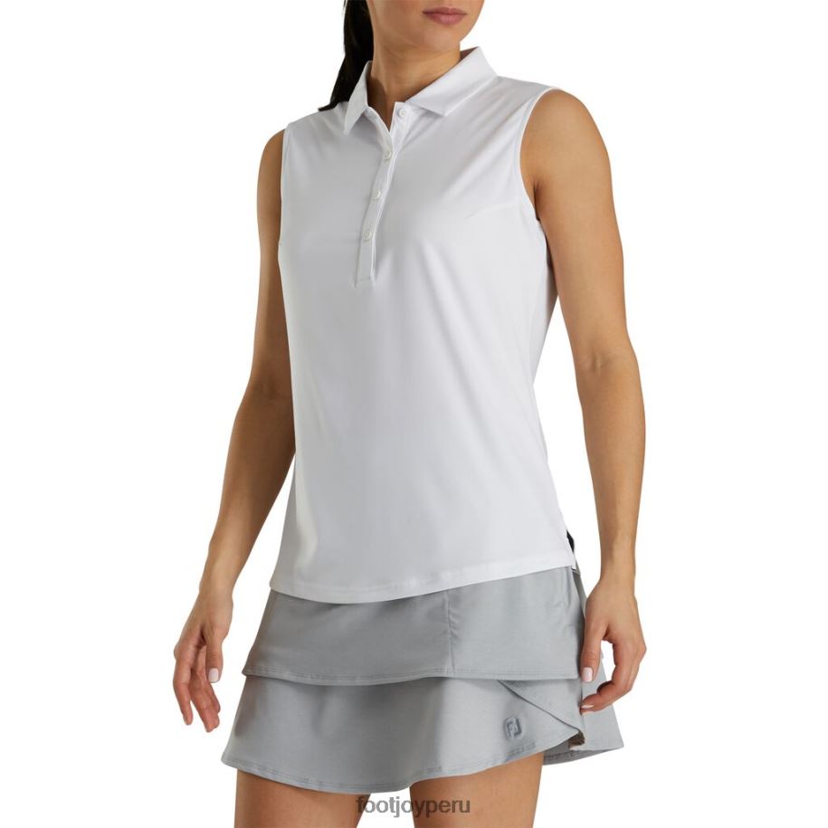 blanco Footjoy liso lisle sin mangas mujer blanco 8V0402415