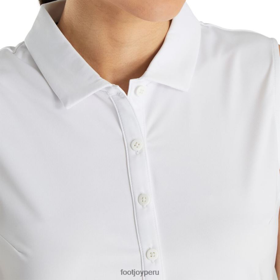blanco Footjoy liso lisle sin mangas mujer blanco 8V0402415