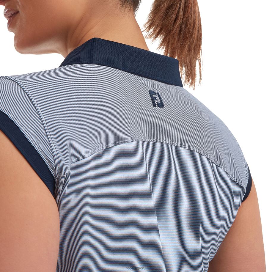 blanco-azul marino Footjoy isla de punta a rayas azul marino-blanca 8V040569