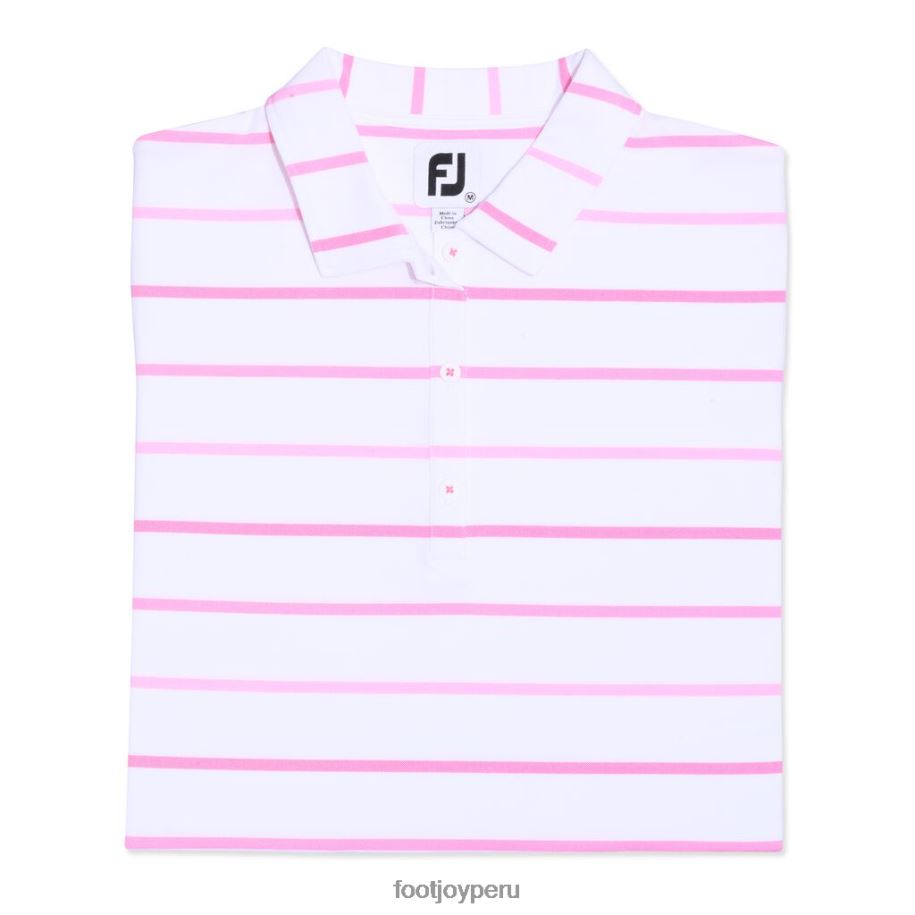 blanco-rosa Footjoy Concientización sobre el cáncer de mama raya ojo de pájaro mujer blanco-rosa 8V0402947