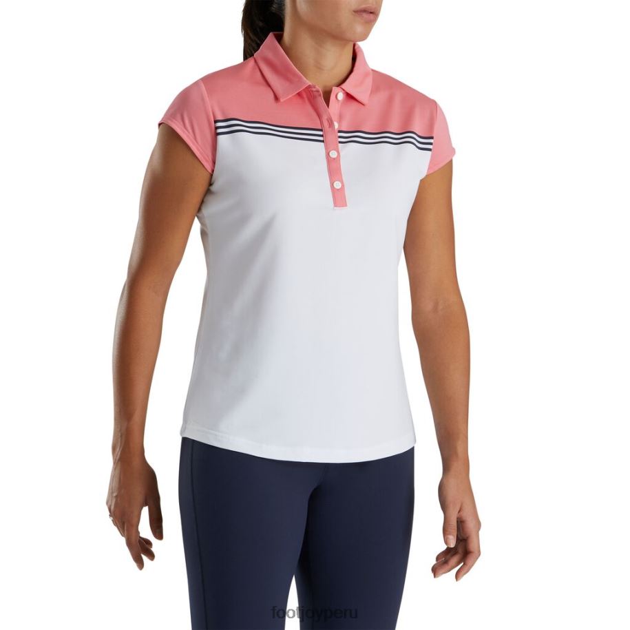 coral blanco brillante Footjoy manga japonesa color block mujer blanco-brillante coral 8V0402385