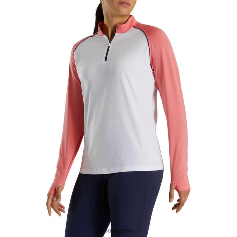 coral blanco brillante Footjoy protección solar manga larga blanco-brillante coral mujer 8V0402390