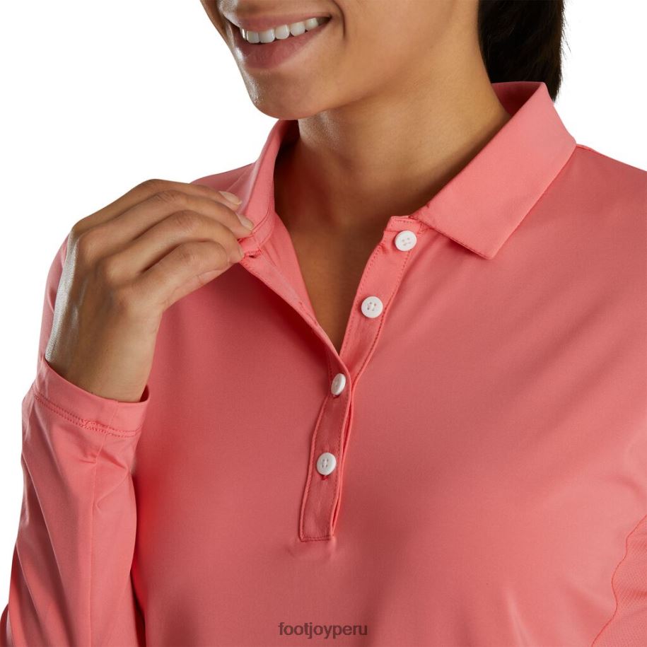 coral brillante Footjoy Camisa de protección solar de manga larga color coral brillante para mujer 8V0402423