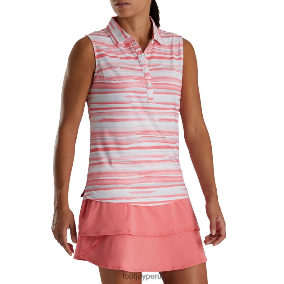 coral brillante Footjoy coral brillante sin mangas acuarela mujer 8V0402392