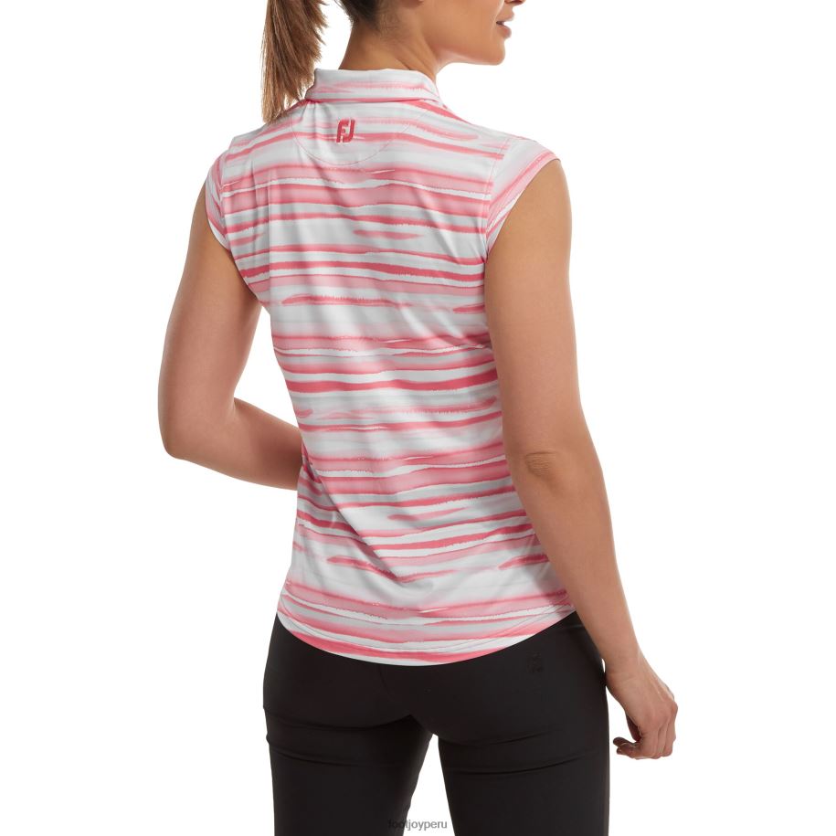 coral brillante Footjoy manga casquillo estampado de acuarela lisle coral brillante 8V0401399