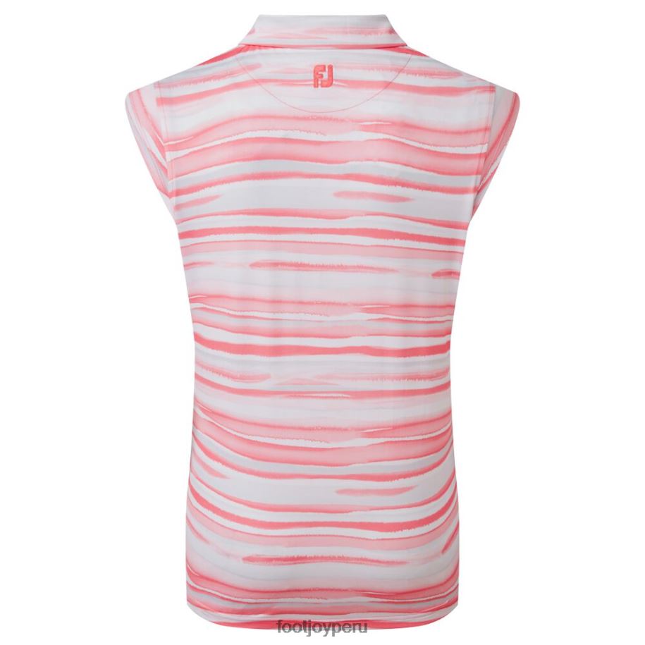 coral brillante Footjoy manga casquillo estampado de acuarela lisle coral brillante 8V0401399