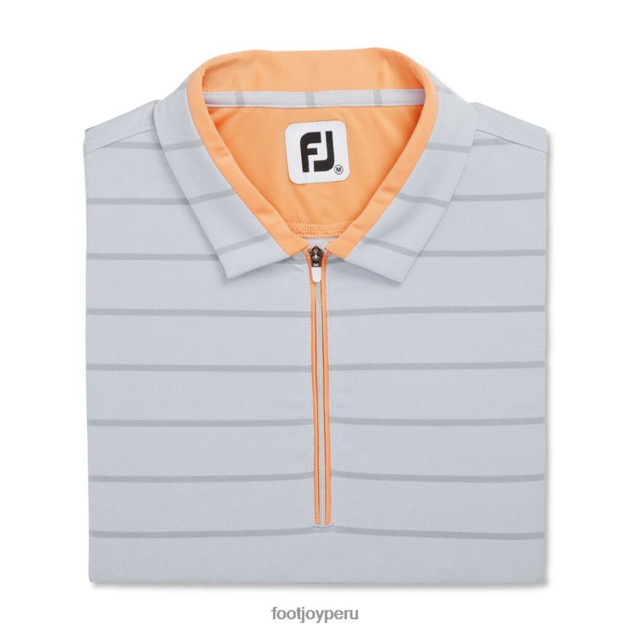 melón gris Footjoy Jacquard con rayas ojo de perdiz y mangas japonesas gris melón para mujer 8V0402356