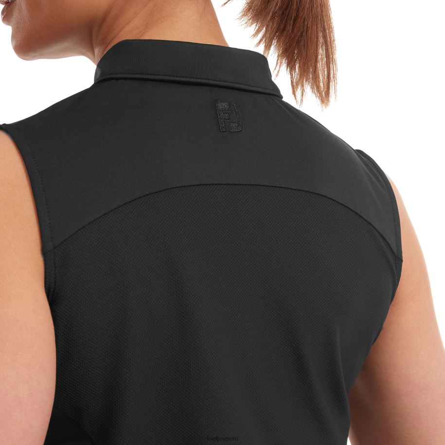 negro Footjoy espalda de malla sin mangas lisle negro 8V040579