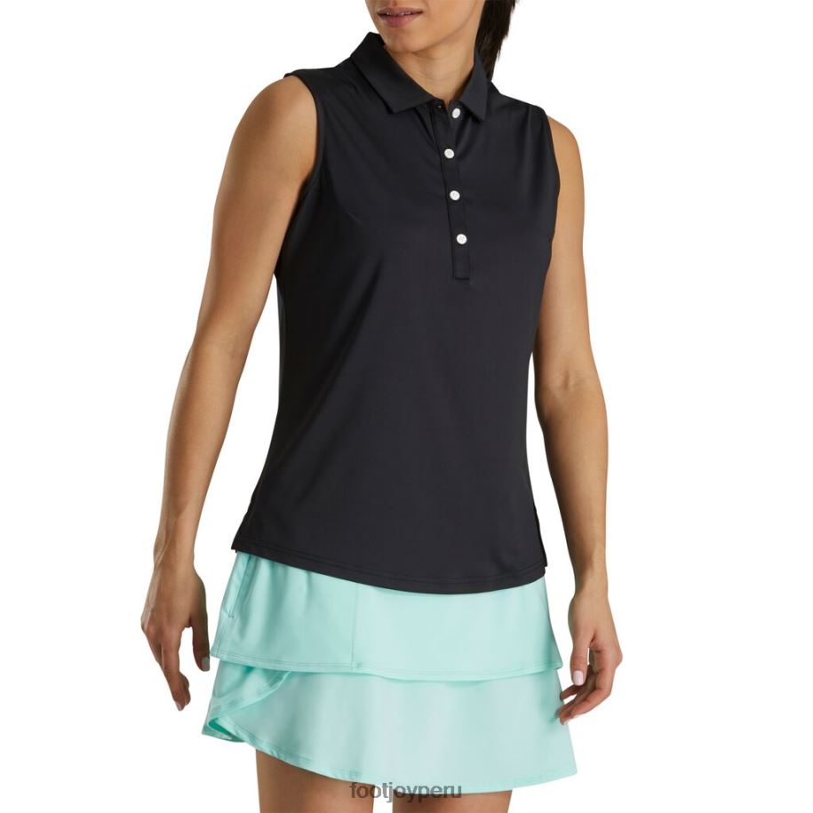 negro Footjoy liso lisle sin mangas mujer negro 8V0402416