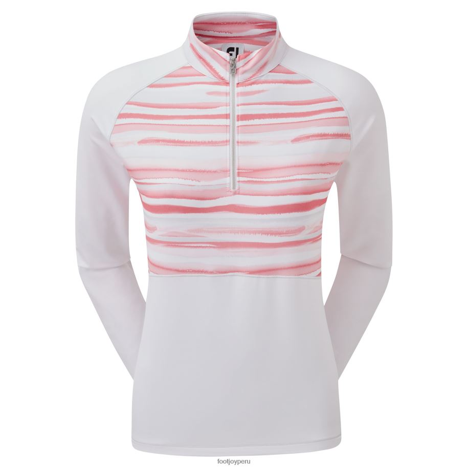 blanco Footjoy capa intermedia de punto color acuarela con media cremallera blanca 8V0401433