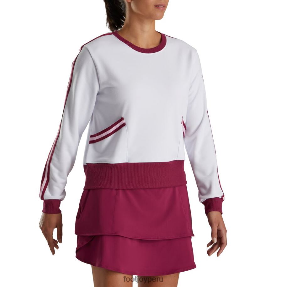 blanco Footjoy sudadera de cuello redondo mujer blanco 8V0402468
