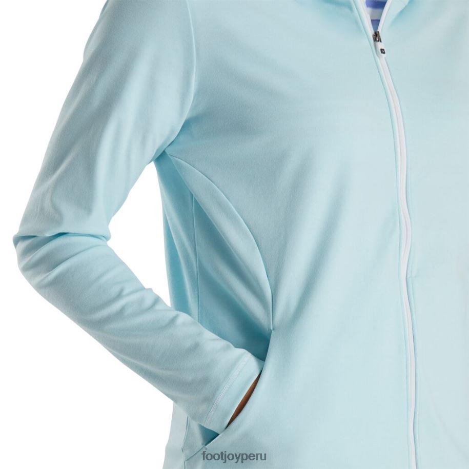 brezo del cielo Footjoy sudadera con capucha y cremallera completa mujer sky heather 8V0402481