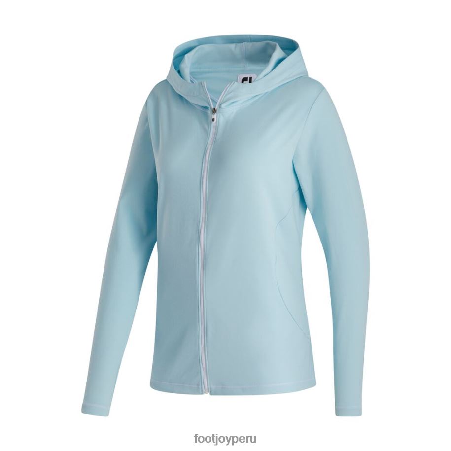 brezo del cielo Footjoy sudadera con capucha y cremallera completa mujer sky heather 8V0402481