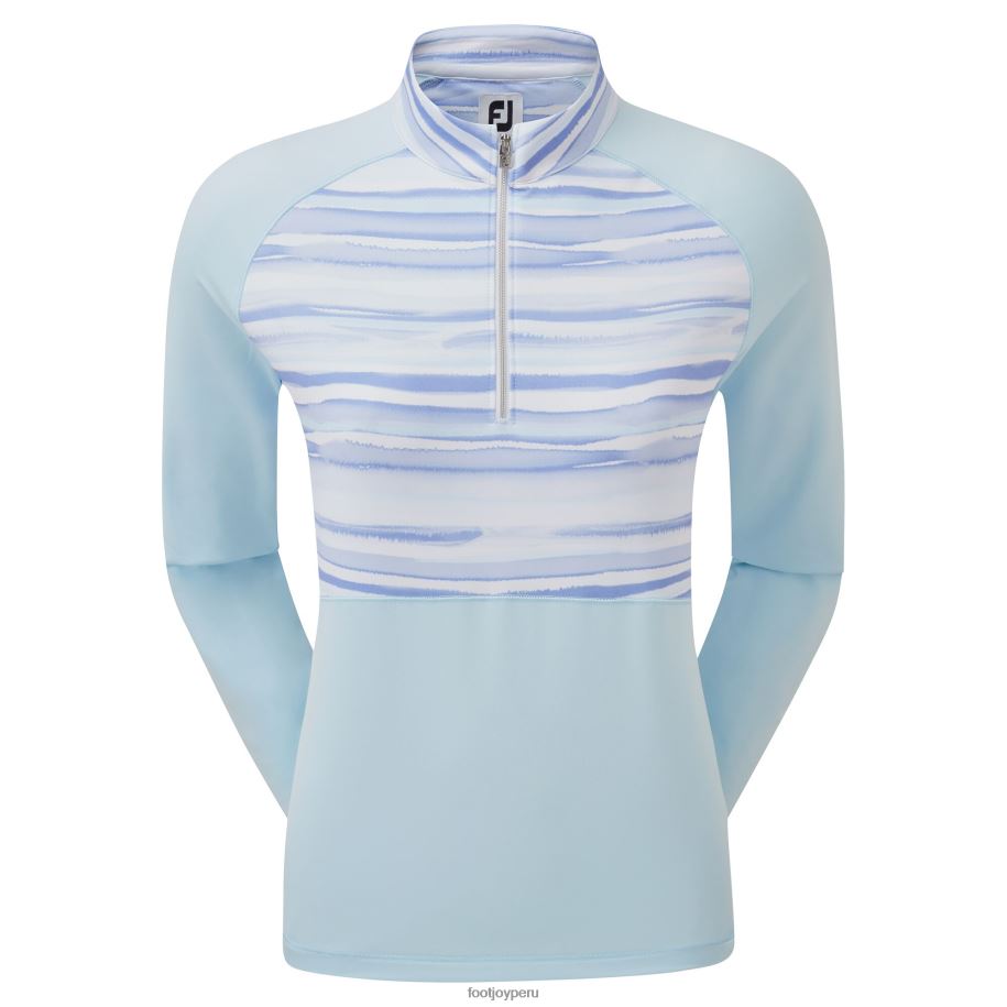 cielo Footjoy capa intermedia de jersey sky con media cremallera en color acuarela 8V0401434