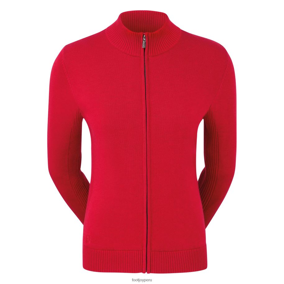 rojo Footjoy jersey rojo con cremallera completa para mujer 8V040650
