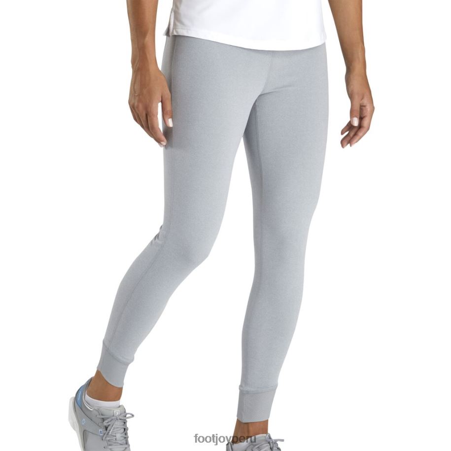 cuero gris Footjoy Leggings color gris jaspeado hasta el tobillo con bloques de canalé para mujer 8V0402454