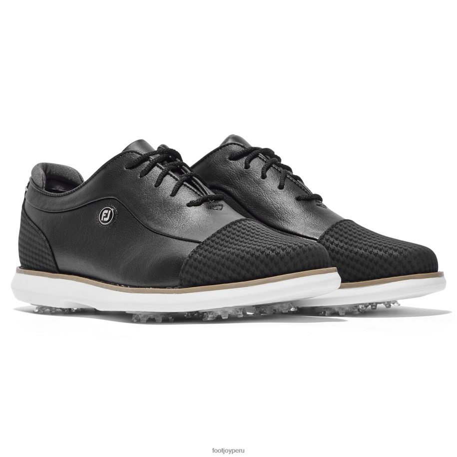 negro Footjoy tradiciones - punta de escudo mujeres negro 8V040511