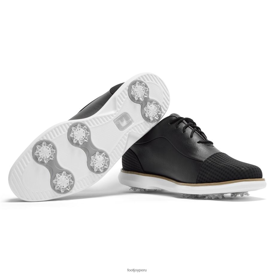 negro Footjoy tradiciones - punta de escudo mujeres negro 8V040511