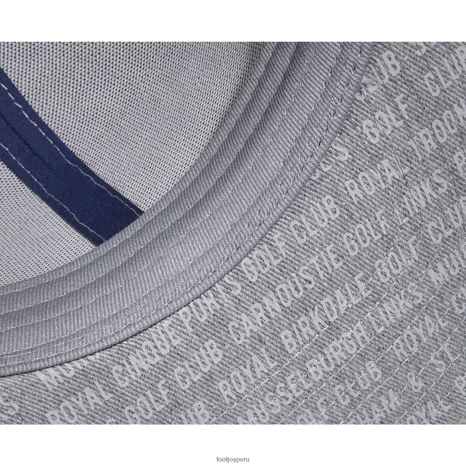 cuero gris Footjoy gorra abierta de ala plana gris jaspeado 8V0401632