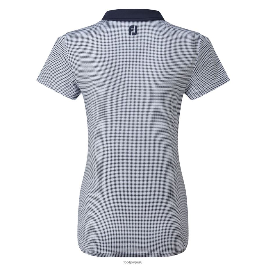 Armada Footjoy Camisa lisle azul marino sin mangas con ribete en el cuello 8V040734