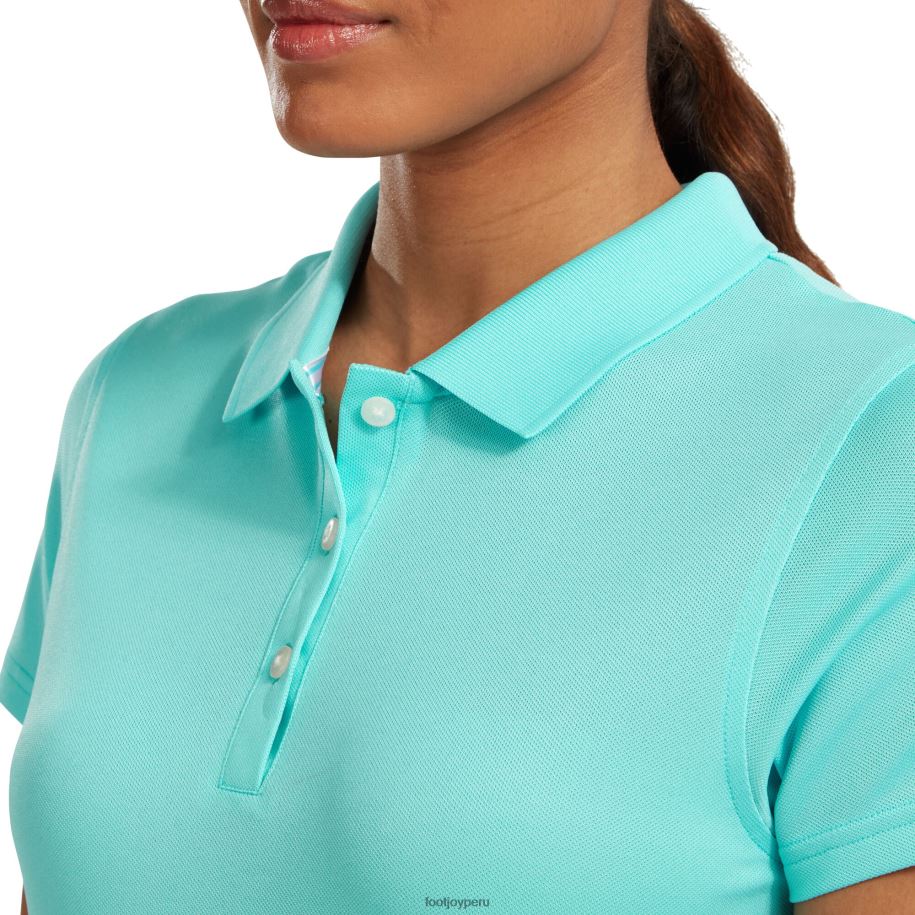 agua Footjoy piqué elástico liso mujer aqua 8V0401539