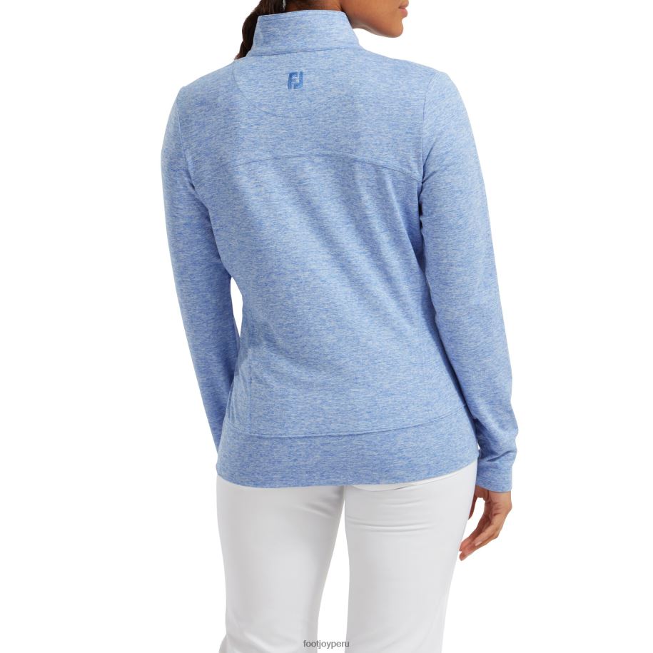 arrendajo azul brezo Footjoy capa intermedia de punto con cremallera completa para mujer jaspeado azul 8V0401579
