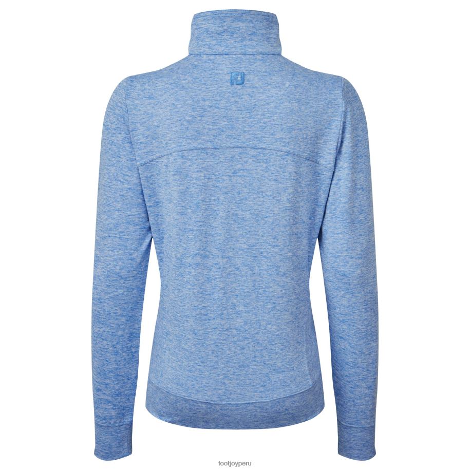 arrendajo azul brezo Footjoy capa intermedia de punto con cremallera completa para mujer jaspeado azul 8V0401579