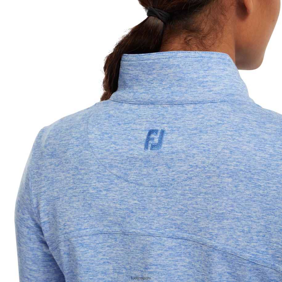 arrendajo azul brezo Footjoy capa intermedia de punto con cremallera completa para mujer jaspeado azul 8V0401579