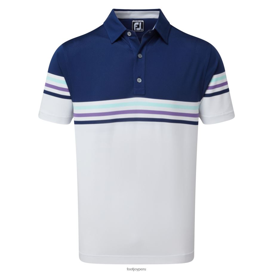 azul blanco Footjoy bloque de color de piqué elástico azul y blanco 8V040497