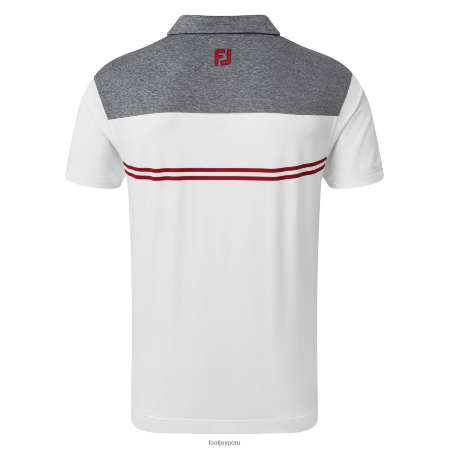 azul marino-blanco-rojo Footjoy Camisas de rendimiento Lisle con bloques de color jaspeado azul marino-blanco-rojo 8V040454