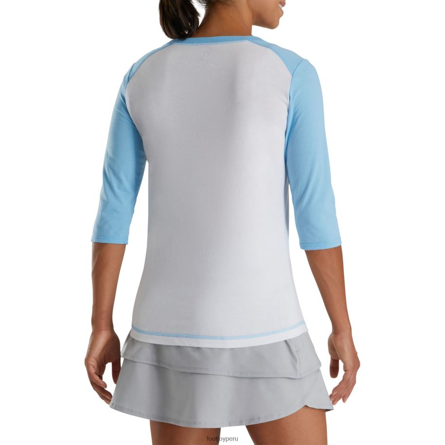 blanco-azul claro Footjoy fj Heritage camiseta gráfica mujer blanco-azul claro 8V040769
