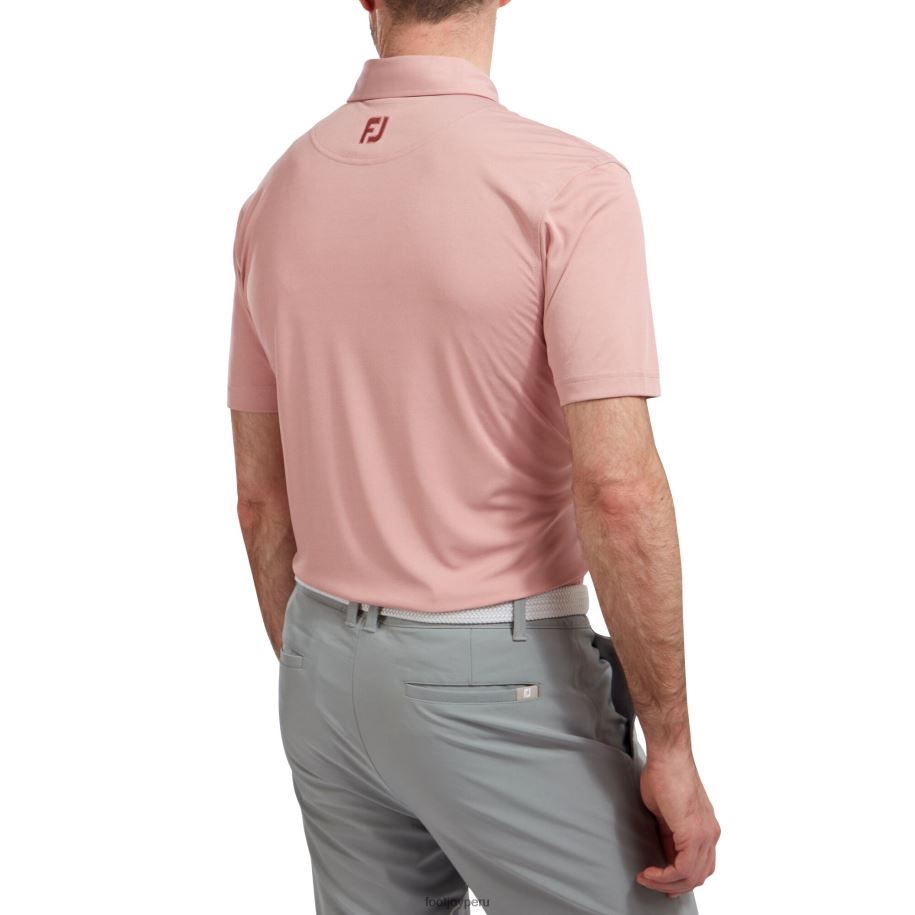 capa roja Footjoy capa de jacquard ojo de perdiz rojo con ribete de rayas 8V040458