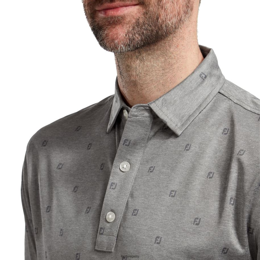 carbón Footjoy piqué liso fj estampado tonal carbón 8V040484