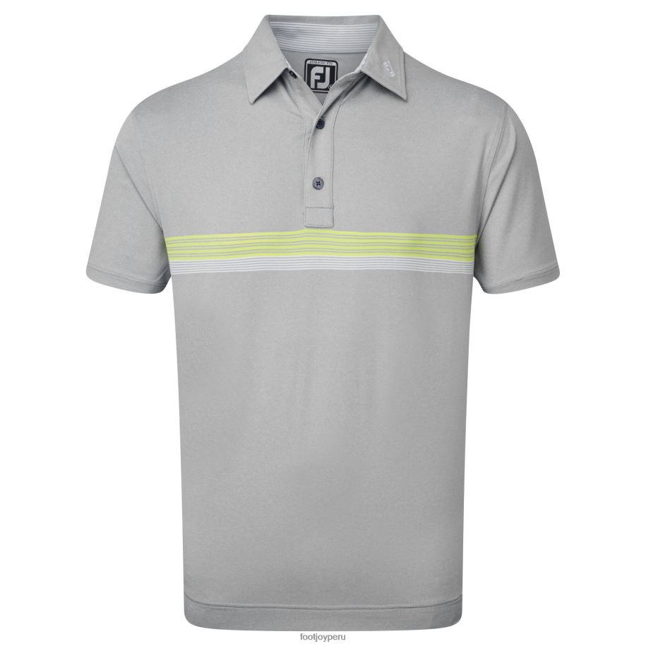 gris jaspeado-lima-blanco Footjoy Banda para el pecho con diseño de lisle en gris jaspeado, lima y blanco. 8V040479