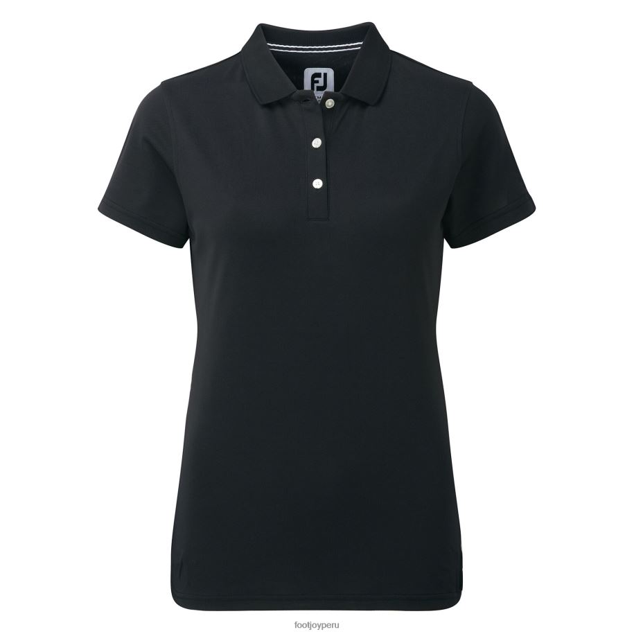 negro Footjoy piqué elástico negro liso mujer 8V0401536