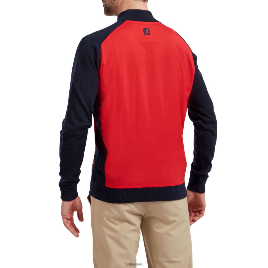 rojo-azul marino Footjoy Jersey técnico con cremallera completa en mezcla de lana rojo-azul marino 8V0401226