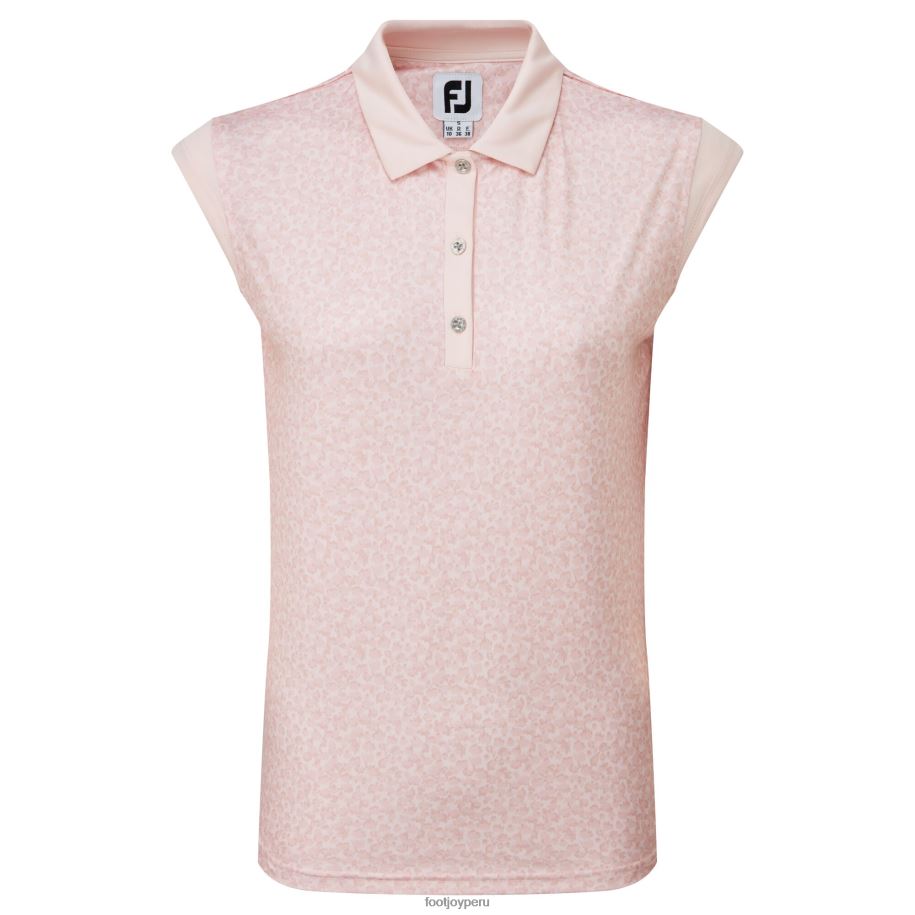 rubor rosa Footjoy mujer manga casquillo interlock estampado rosa rubor 8V0401575