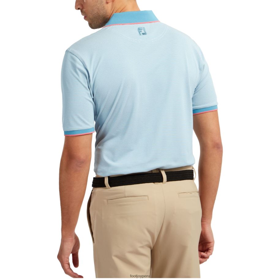 tormenta azul-blanco Footjoy miniraya de piqué azul-blanco tormenta 8V040468